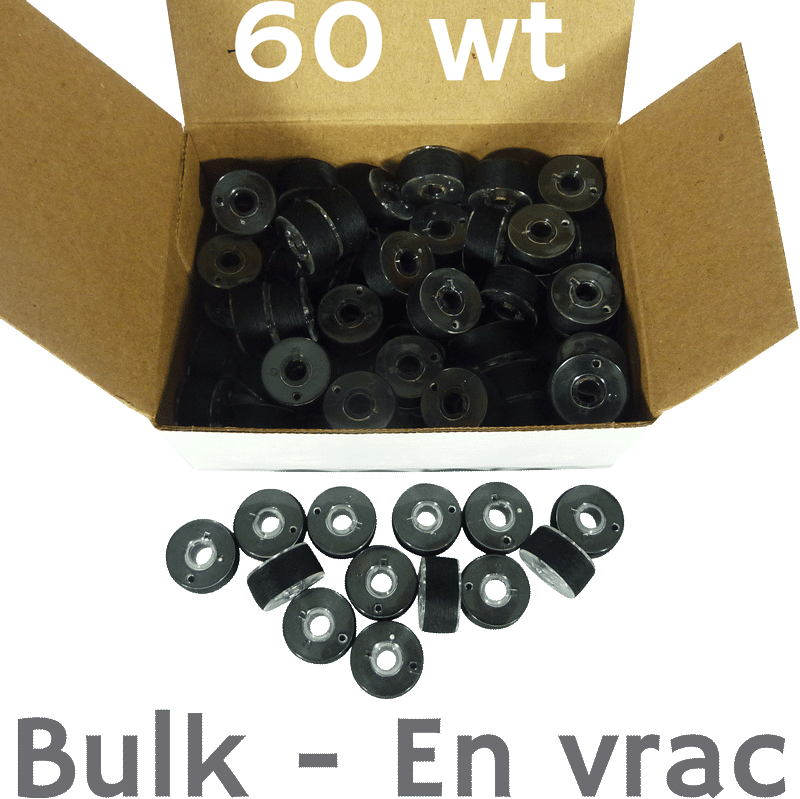 Clear-Glide Bobbins Class 15/A 60wt. – 80 bobbins/box – For Domestic Machines - View 2