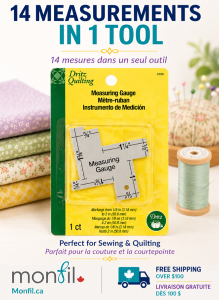 Measuring Gauge (14 in 1) – Dritz Quilting - View 3