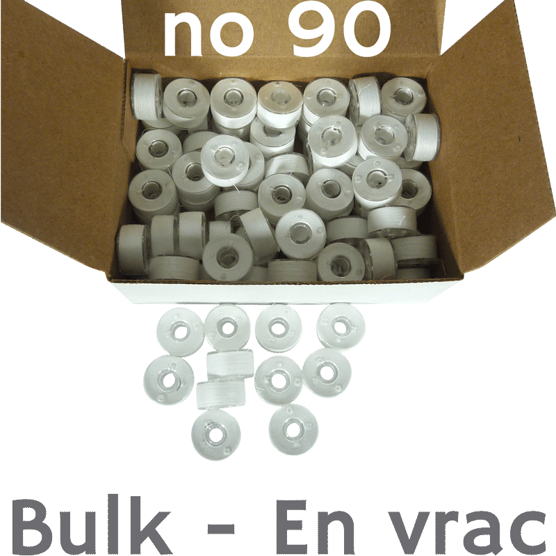 Clear-Spun Polyester Bobbins – No. 90 Class 15/A – For Domestic Machines - View 3
