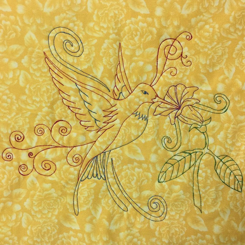 Collection Inedith - Block of the Month for December 2016 - Hummingbird - View 2