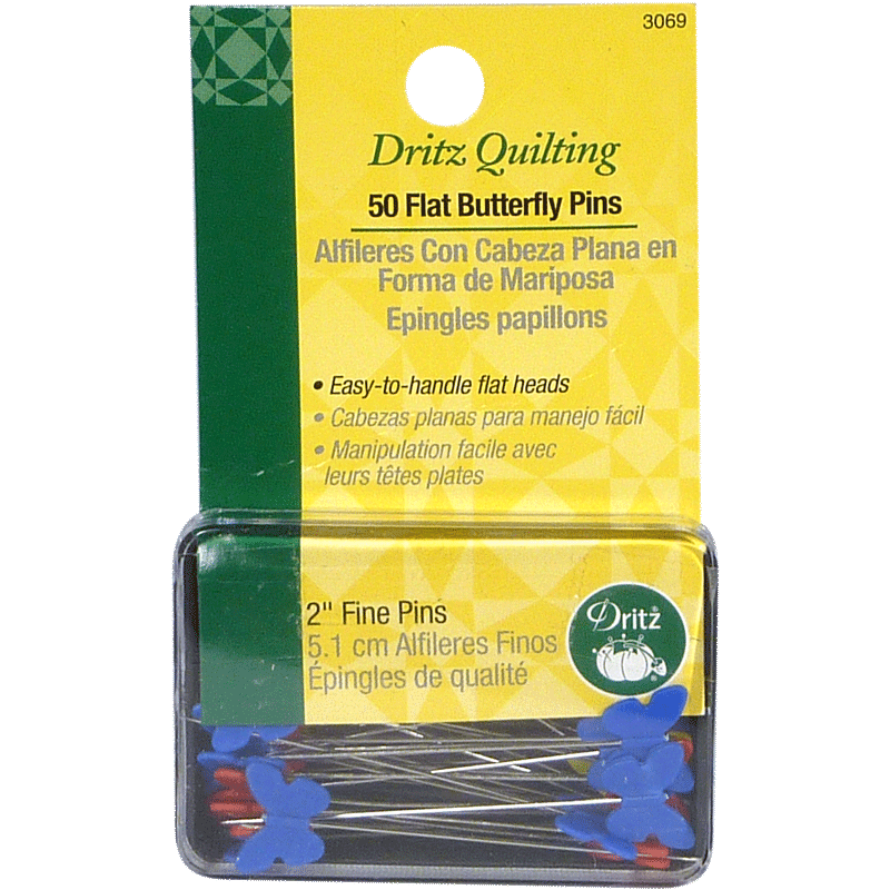 50 Flat Head Butterfly Pins – Dritz Quilting - View 2