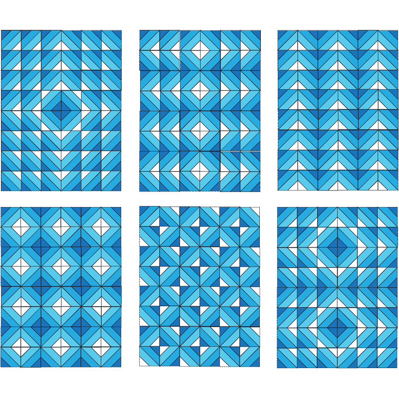 One Block, 6 Quilts - Paper piecing - View 2
