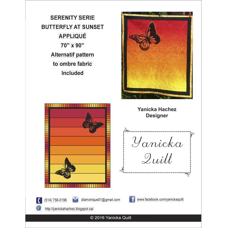 Butterfly at Sunset - Applique - View 2