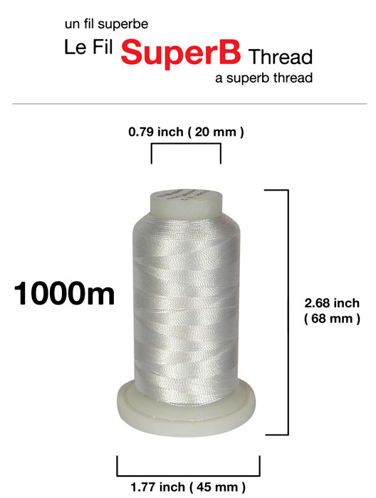 SuperB Embroidery Thread 1000m - View 6