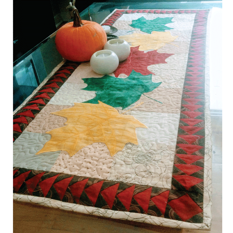Fall Table Runner - Paper Piecing & Applique - View 2