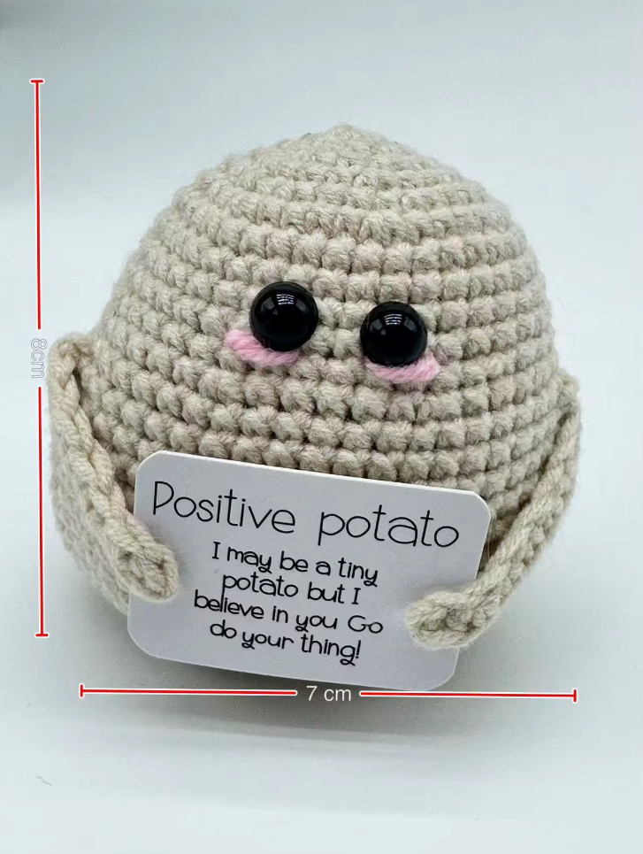 Crochet Doll Handmade Funny Positive Potato Hand-crocheted Doll New Kawaii Positive Potato Toys Textile Crafts - View 1