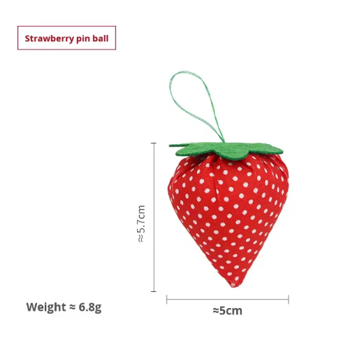 In-Stock Strawberry Cross-Stitch Needle Holder Sewing Craft Tool with Anti-Drop Feature Needle Thread Storage Bag for Needlework - View 1