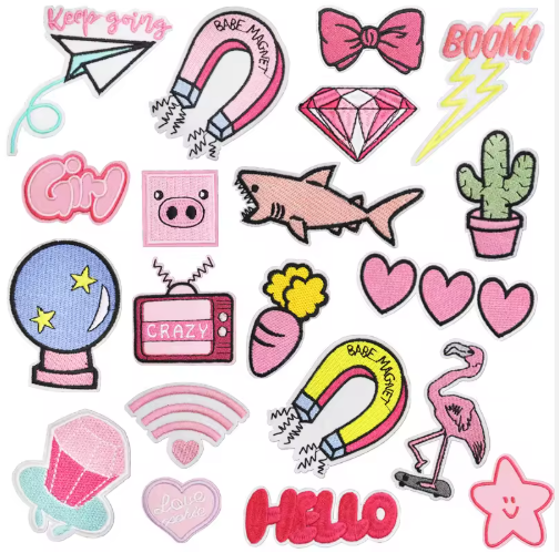 Computer Embroidery Cloth Patch Diamond Heart Bow Magnet DIY Sewing Kit Sustainable Polyester Thread for Clothing Decoration - View 1
