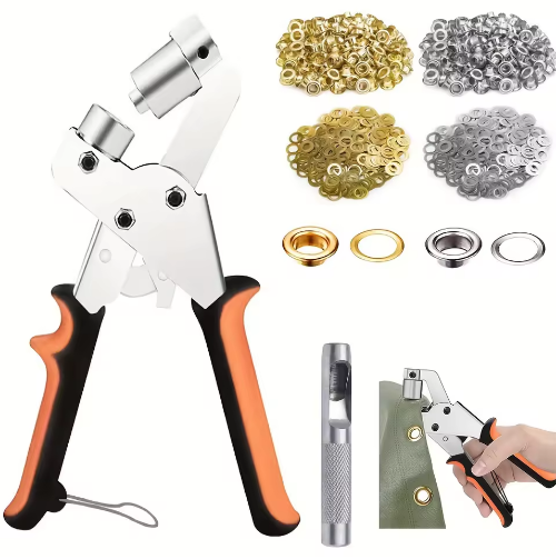 Grommet Eyelet Pliers Kit Eyelet Tool Punching Portable Button Press Advertising Tool Machine for Fabric - View 1