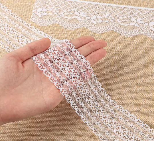 Sewing Supplies White Lace Ribbon Laces with Assorted Pattern for Sewing, Crafts, Wedding Decor, Flower Ribbons 10m - View 2