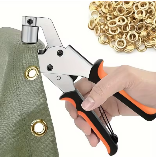 Grommet Eyelet Pliers Kit Eyelet Tool Punching Portable Button Press Advertising Tool Machine for Fabric - View 2