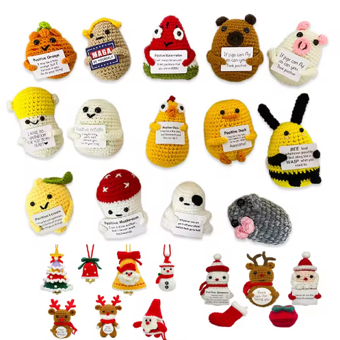 Crochet Doll Handmade Funny Positive Potato Hand-crocheted Doll New Kawaii Positive Potato Toys Textile Crafts - View 2