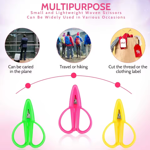 Mini Small Scissors Silicone Handle and Cover Handcraft Embroidery Safety Scissors Mini Scissors Sewing Crafting Needlework - View 2