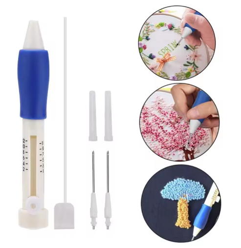 Punch Needle Embroidery Pen Set DIY Wholesale Knitting Stitch Crochet Tool Embroidery Stitching Punch Needles in Blistered Card - View 2