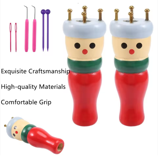French Knitter Tool Wooden Knitting Doll Spool Bracelet Maker DIY Knitting Toy Set for Kids and Adults - View 2