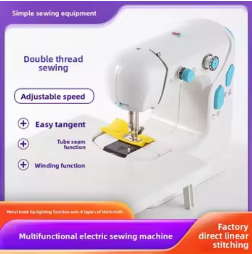 Portable Mini Sewing Machine 306 Desktop Electric Home Use Double Thread Thick Fabric Quilter - View 2