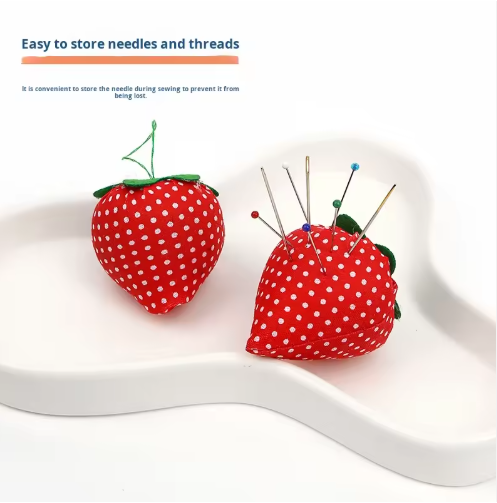 In-Stock Strawberry Cross-Stitch Needle Holder Sewing Craft Tool with Anti-Drop Feature Needle Thread Storage Bag for Needlework - View 2