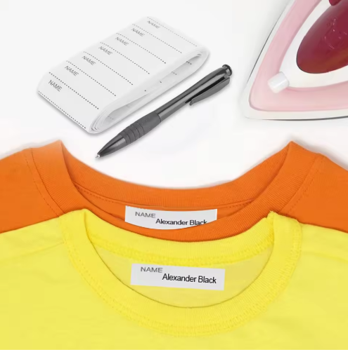 200 Washable Iron on Woven Name Labels for Clothing, School Uniform, Kids Camp, Custom Fabric Name Tags - View 2