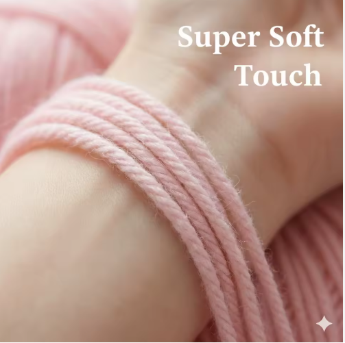 Soft Combed Cotton Wool Yarn Applicable Crochet Yarn Hand Knitting DIY Craft Knitting Wool Yarn Set 120m - Pack of 20 - View 2