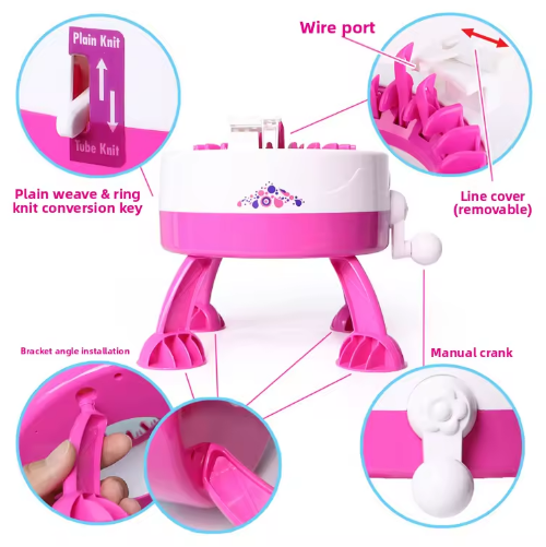 22 Needles Kids DIY Knitting Machine Toy Circular Loom for Hat Scarf Sweater Weaving - View 2