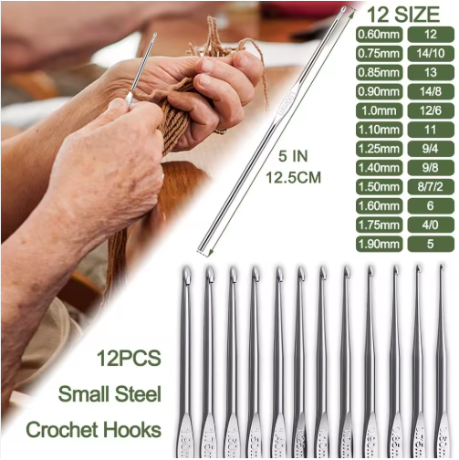 64-Piece Wool Knitting DIY Crochet Set Simple Easy to Learn Kit with Storage Bag for Beginners for Hand Use & Travel - View 2
