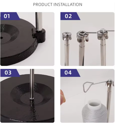 Cone Thread Stand for Flatbed & Overlock Sewing Machines - 29cm/11.5in - View 2