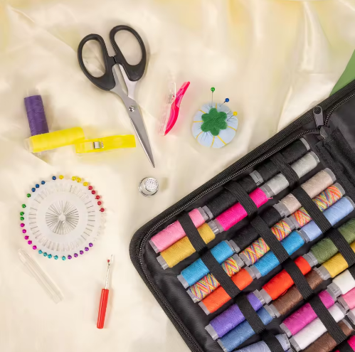 DIY MINI Hand Craft Needlework Sewing Kit with Plastic Materials Circular Sewing Accessory for DIY Crafts Packaged in Bag - View 3