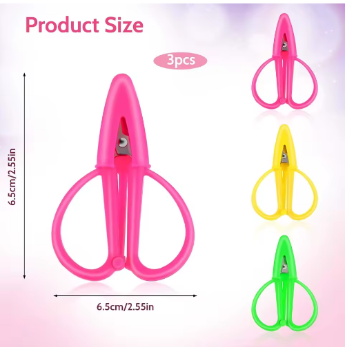 Mini Small Scissors Silicone Handle and Cover Handcraft Embroidery Safety Scissors Mini Scissors Sewing Crafting Needlework - View 3
