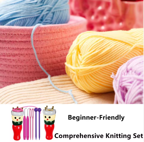French Knitter Tool Wooden Knitting Doll Spool Bracelet Maker DIY Knitting Toy Set for Kids and Adults - View 3