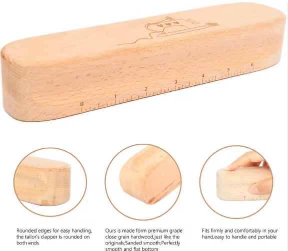 Hardwood Tailors Clapper Multi-Purpose Sewing Tool Sewing Accessory for Sewing, Quilting, Ironing - View 3