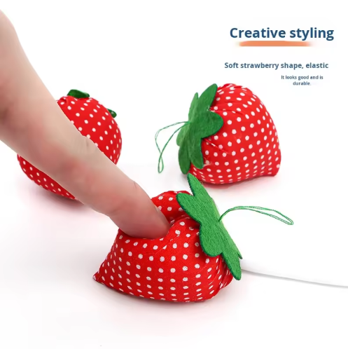 In-Stock Strawberry Cross-Stitch Needle Holder Sewing Craft Tool with Anti-Drop Feature Needle Thread Storage Bag for Needlework - View 3