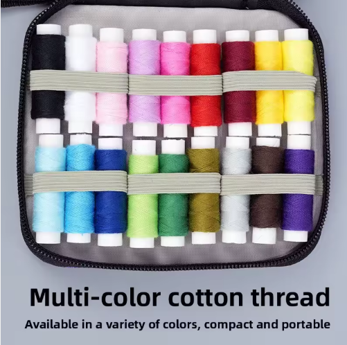 Colorful Printed Mini Sewing Kit Accessory Cross-Border Polyester Zipper Sewing Bag Handmade Sewing Needle Thread for Household - View 3