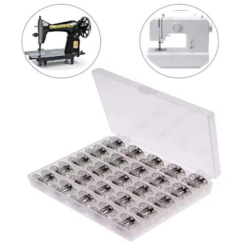 High Quality Metal Bobbins 25pcsbox Sewing Machine Separate Compartment Bobbins Spools With Case - View 3