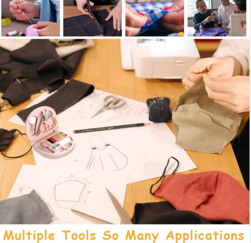 Mini Sewing Kit Set Portable Travel Folding Sewing Box Customized Logo Pocket Sewing Tool - View 3