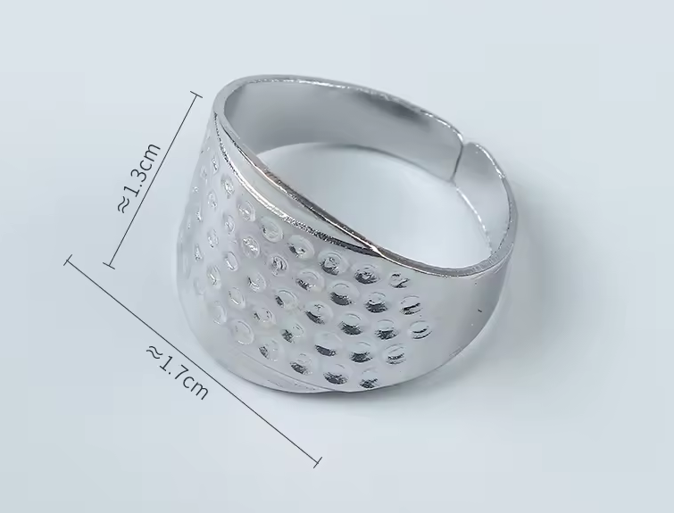 Fashion Accessories for Household Sewing DIY Non-Slip Finger Gold Silver Metal Thimble - View 4