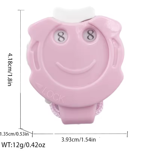 Pink Mini Clover Knitting Stitch Counter Manual Crochet Tool for Home Travel - View 4