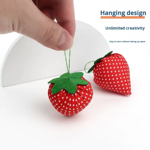 In-Stock Strawberry Cross-Stitch Needle Holder Sewing Craft Tool with Anti-Drop Feature Needle Thread Storage Bag for Needlework - View 4