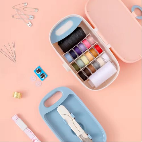 2025 New Style Modern Portable Sewing Kit Box Home Use Rectangle Shape PP Plastic with Aluminum Metal Sleek Design - View 4