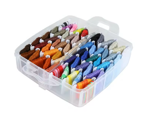 3-Layer Cross Stitch Thread Embroidery Sewing Kit 192 Colors with Metal Wire Weaving Plastic Box Set - View 4
