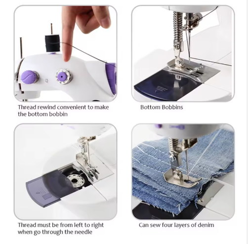 Portable Mini Electric Sewing Machine for Household Tailoring & DIY Sewing - View 5