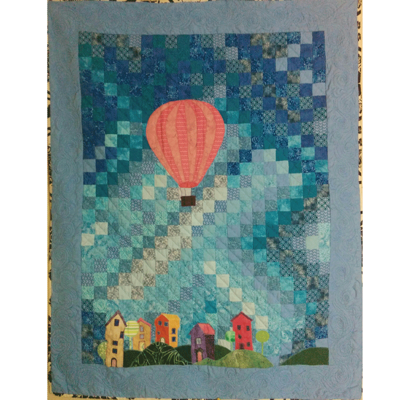 Sky Bound - Patchwork & Applique Wall Hanging - View 2