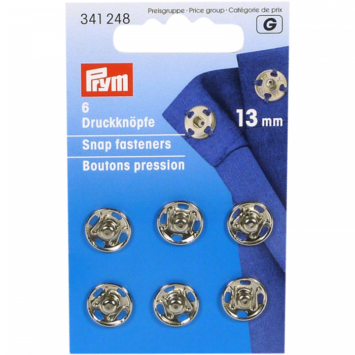 Sew-on Snap Fasteners, Brass - View 2