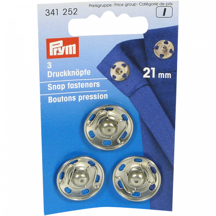Sew-on Snap Fasteners, Brass - View 3